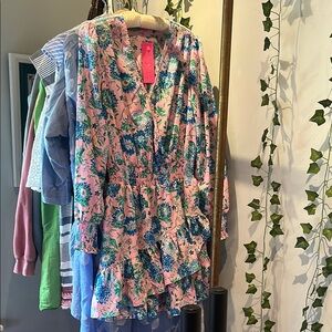 Lilly Pulitzer Pink and Blue Floral Dress